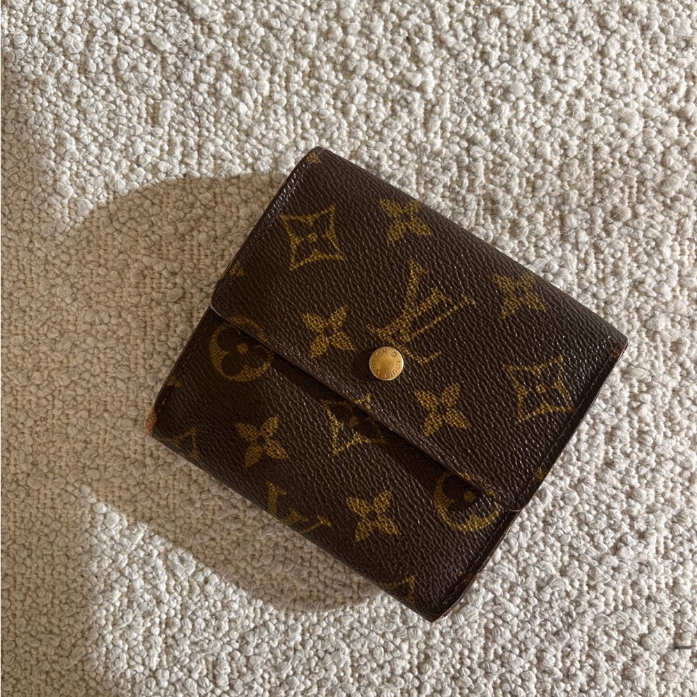 LOUIS VUITTON Monogram Portefeuille Elise Trifold Wallet Coin Rare